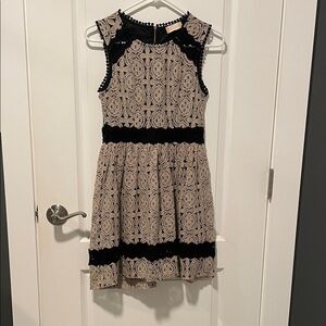 Altar'd State 
Gorgeous Lace black/cream/beige tan/cream dress size Small